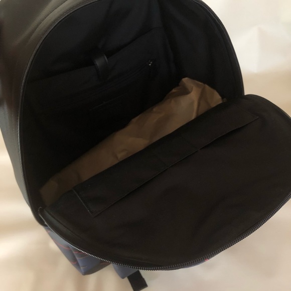 COACH Charles Blue/Multicolor Camo Print Backpack - Picture 6 of 8